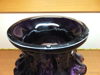 Kurt Wokan, masivní váza ametyst, INGRID 1960-70, Rakousko. - 10