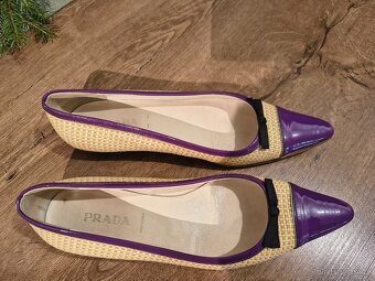 PRADA Raffia Colorblock Baleríny - Velikost 40 - 10