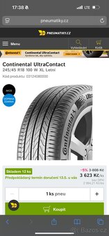 Continental Ultracontact 245/45/18 - 10
