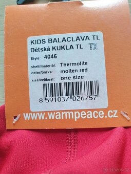 SALEWA, WARMPEACE nová dětská čepice, kšiltovka, kukla - 10