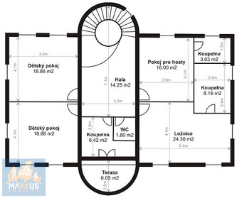 Pronájem luxusní vily 5+1/T (243 m2), zahrada (382 m2), bazé - 10