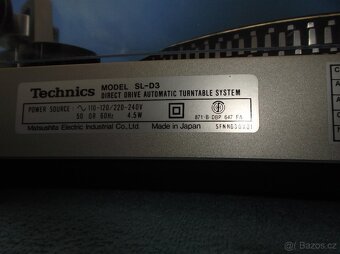 Gramofon TECHNICS SL-D3, plný automat - 10