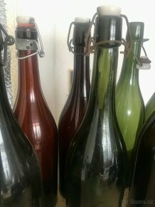 staré pivní láhve 10ks bez nápisu 1L nabídněte - 10