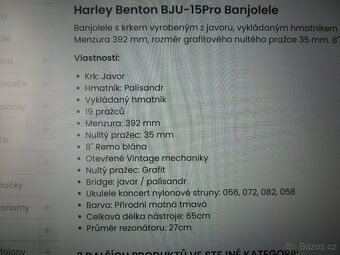 Banjolele Harley Benton BJU-15 - 10