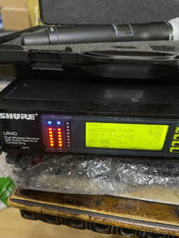 SHURE UR4D -R9-790-865MHz + 2 X UR2 s 2 X kapslí SM86 (jako - 10