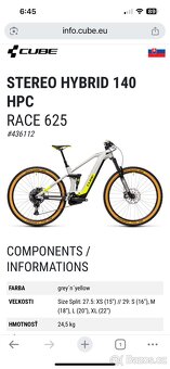 Cube Stereo Hybrid 140 HPC 625w 2021 - 10