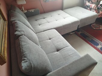 Rohová sedačka + taburet - 10