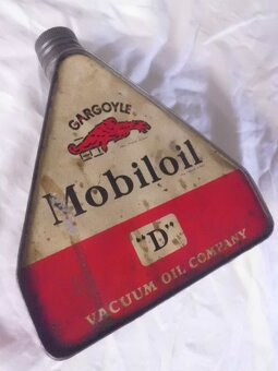 Vzácná Starožitná Plechovka GARGOYLE - MOBILOIL - Pěkná - 10
