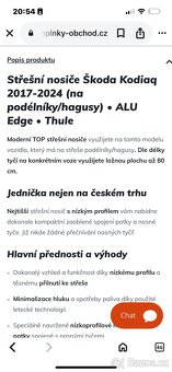 Thule střešní nosiče skoda kodiaq,držaky lyží - 10