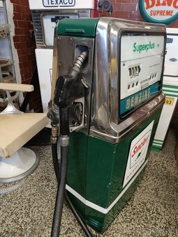 Stará benzínová americká pumpa Wayne, Sinclair, patina - 10