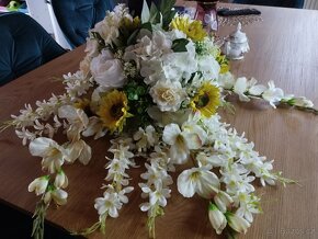 Dekorace svatební na auta ženich,nevěsta,svatba,Slunečnice - 10