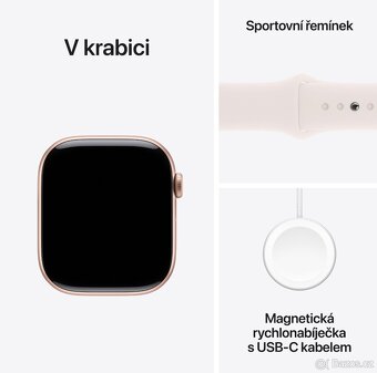 Prodám párkrát použité Apple Watch Series 10 42mm rose gold - 10