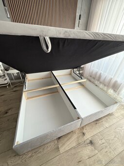 Postel manželská - šedý samet - 10