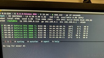 GPU rig minery - 6x RTX3060 - 10