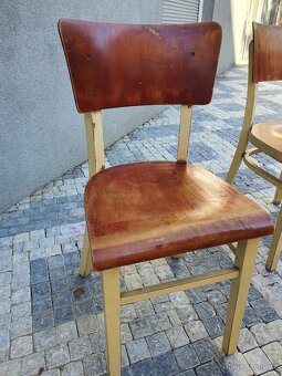 retro poválečné ČSSR židle 4ks socialismus 1950 - 1960 - 10