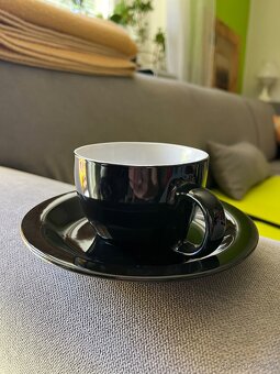 Šálek s podšálkem, 160 ml, černá - 10