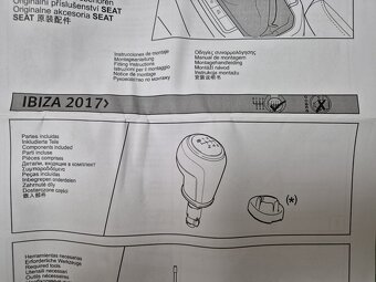 sportovní rukojeť řadící páky Seat Ibiza od 2017 s 5 rychlos - 10