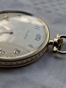 Zlaté 14K starožitné kapesní hodinky ORATOR - 10