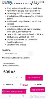 Šaty/body Little Angel, TOP stav - 10