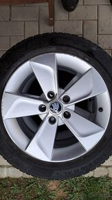 Originální alu Škoda + zimní Continental - 10