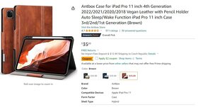 pouzdro kryt na tablet Antbox Case for  iPad Pro11" hnědé - 10