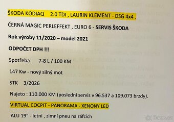 Škoda Kodiaq , 2.0 TDi - L&K - ODPOČET DPH - 10