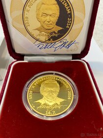 KAREL GOTT 75, ZLATÁ UNCOVÁ 31.1g MEDAILE - 10