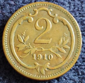2 haléře 1903,1904,1908,1909,1910,1911 b.zn.
- 10