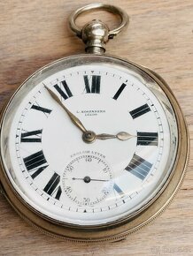 Stříbrné kapesní hodinky, klíčovky, Rosenberg Leeds,175 g - 10