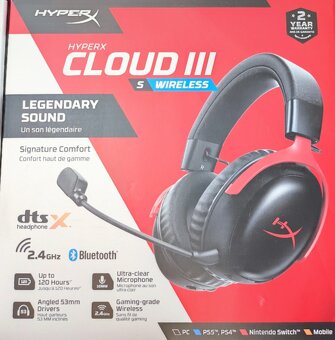 Herní sluchátka HyperX Cloud III S Wireless Red - 10