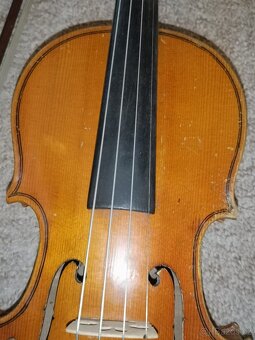 Staré dětské housle cca 51 cm + smyčec + furtál - čtěte - 10