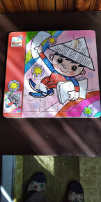 Puzzle velké, dřevěné, skládačka, hodiny, dětský doktor - 10