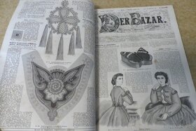 Bazar, módní časopis, svázaný ročník 1865, stará móda - 10