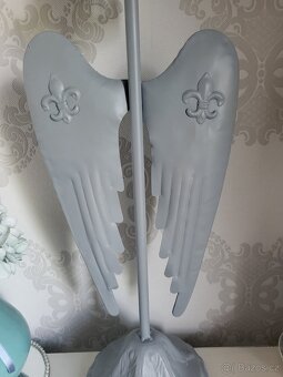 SVÍCEN KOVOVÝ- ANDĚLSKÉ KŘÍDLA- KRÁSNÝ- VINTAGE STYL - 10