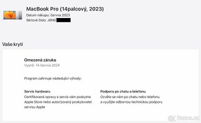 Apple MacBook Pro 14" (2023) M2 Pro, 16GB, 512GB - ZÁRUKA - 10