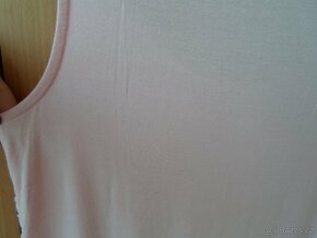 Bílé růžové krajkové tričko tílko bílý top AMISU - S, M - 10