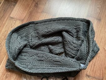 Nová unisex zimní pletená kruhová šála Alpine Pro - šedá - 10