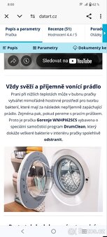 Pračka Gorenje Primary WNHPI62SCS bílá - 10