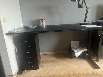 Mittzon psací stůl černý polohovací 160x80cm - 10