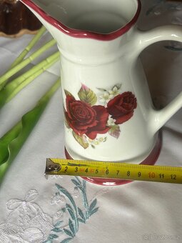 Porcelánový ručně malovaný džbánek Francie - 10