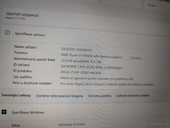 Herní notebook msi alpha 17 c7vg Ryzen 9, rtx 4070 - 10
