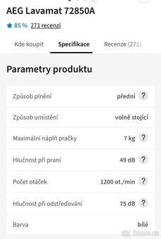 AEG Lavamat 72850A /Anglické popisky displeje/ - 10