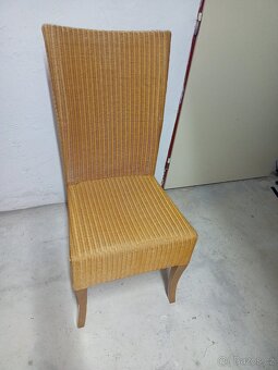 Prodám 4 x krásné vysoké ratanové židle s podsedáky - 10