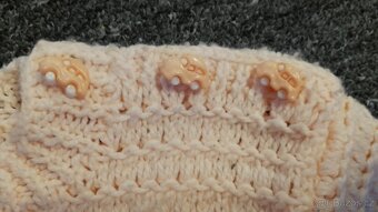 Novorozenecká sada -svetr a botičky-ručně pletené - 10