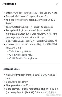 Aku nůžky na živý plot peformance s baterií ah4 smart a rych - 10