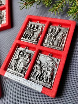 Vzácné autentické cínové ozdoby na vánoční stromek - 10