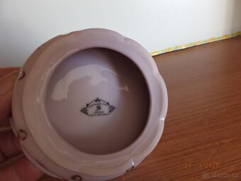 Růžový porcelán Chodov, krásné kousky 6 kusů. - 10