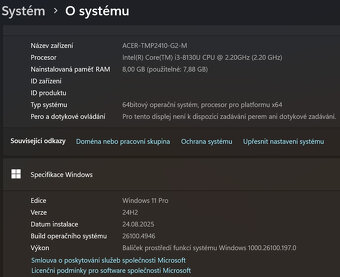 Acer TMP2410/14"IPS/i3-8130U/8GB RAM/256GB SSD M.2/Win11Pro - 10