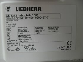ŠUPLÍKOVÝ MRAZÁK LIEBHERR 126L,LED DIODY,ALARM,TOP ZNAČKA - 10