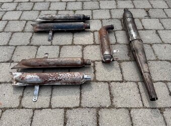 Jawa 50 pařez, pionýr, ČZ 125 - výfuky - 10